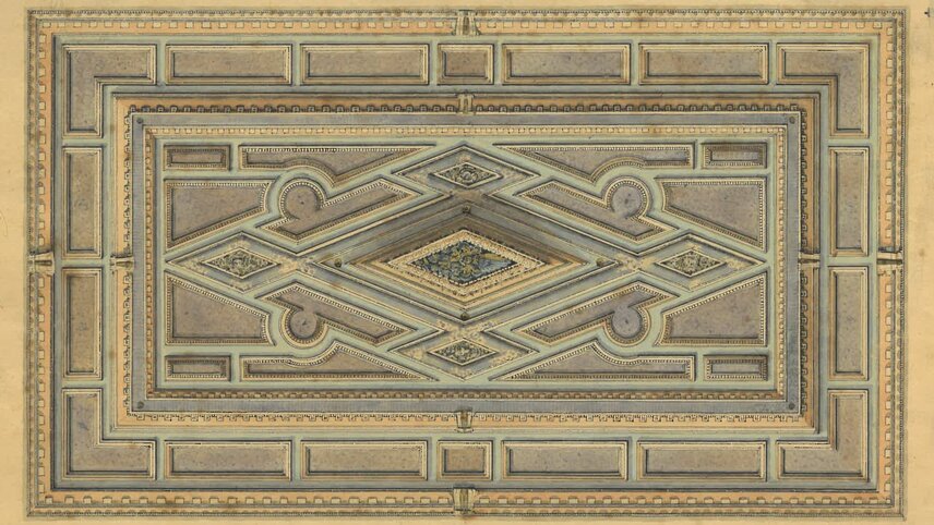 Hrad Švihov, Zakreslení původního dobrovického stropu, 1860+