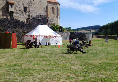 Vodní hrad Švihov - Galerie akcí - Šermíři na louce za hradem